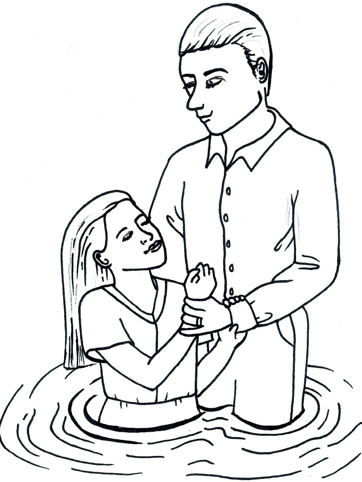 Historical baptism illustration