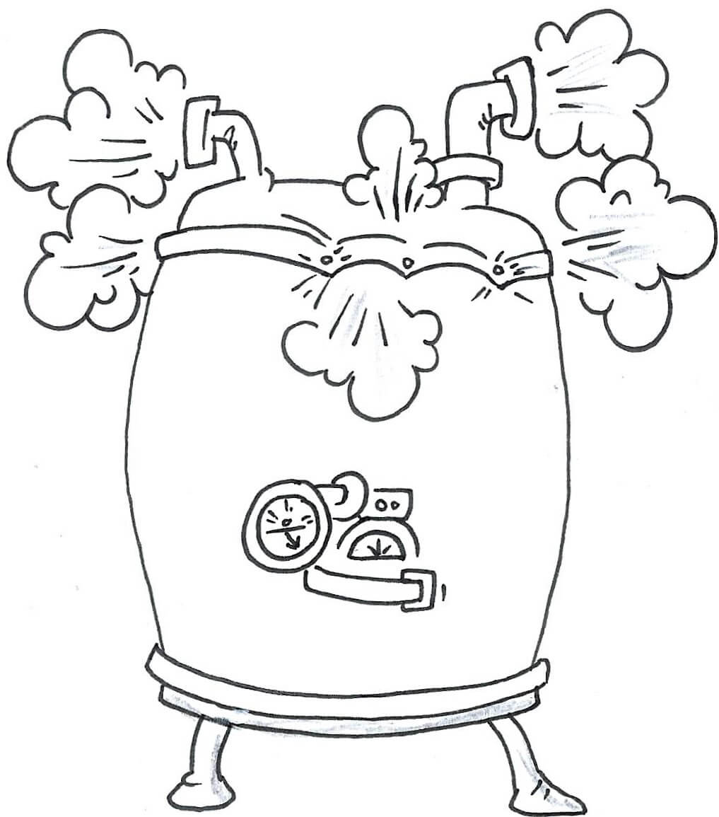 Person under pressure